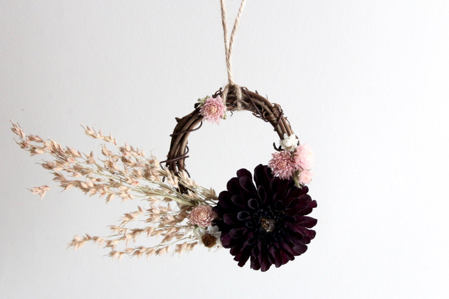 Dried Flower Wreath - 3" Grapevine Base
