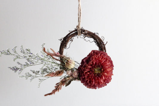 Dried Floral Wreath - 3"
